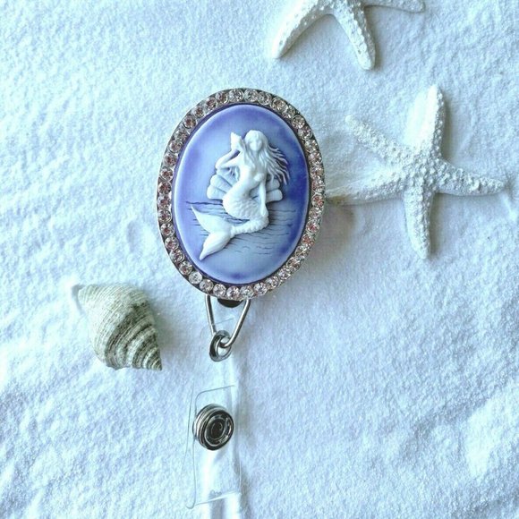 Mermaid Fancy Purple Badge Holder Nurse Teacher - Picture 2 of 9